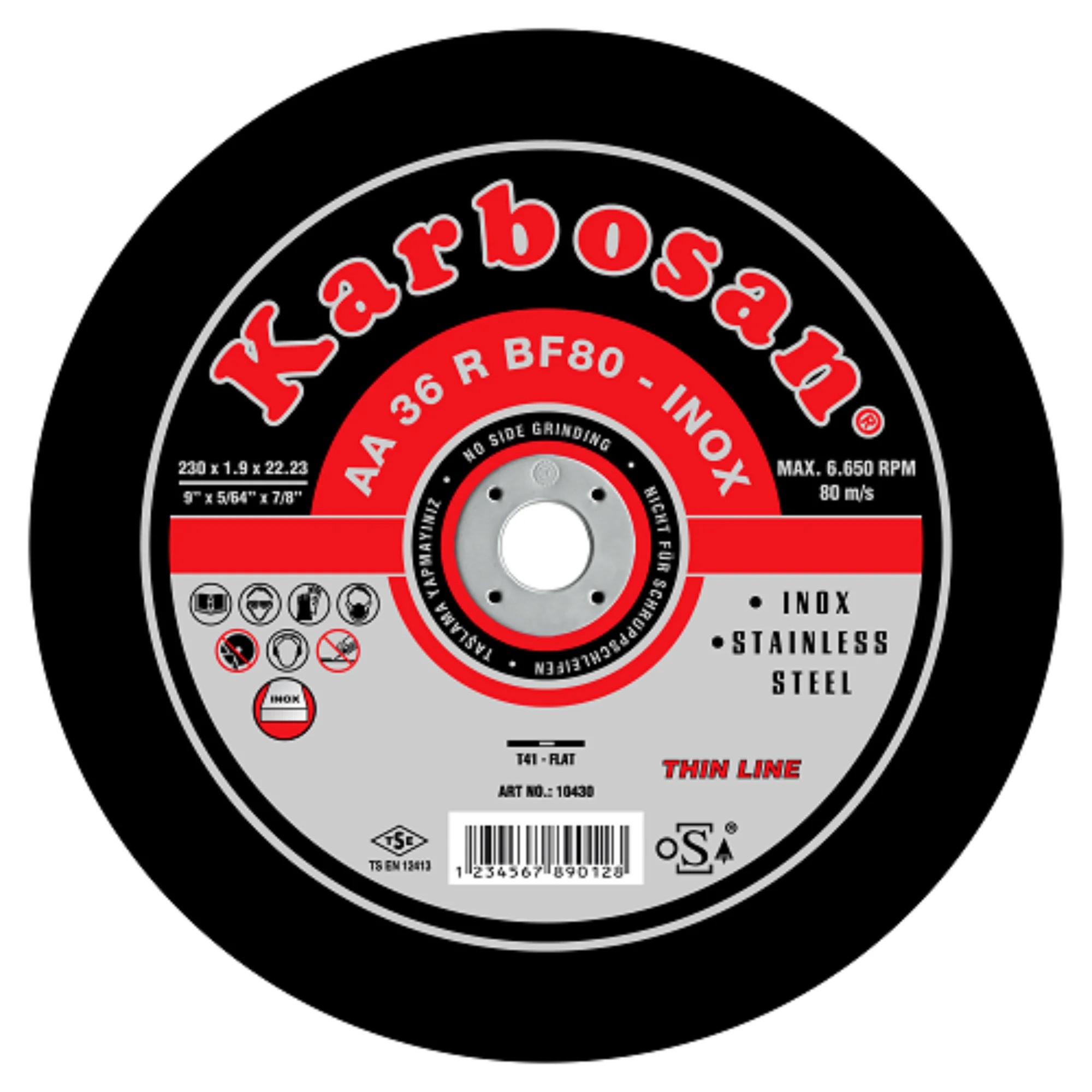KARBOSAN İNOX KESİCİ 230x1,9 MM